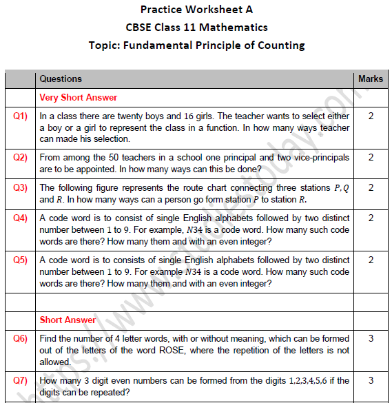 cbse-class-11-maths-fundamental-principle-of-counting-worksheet-set-a